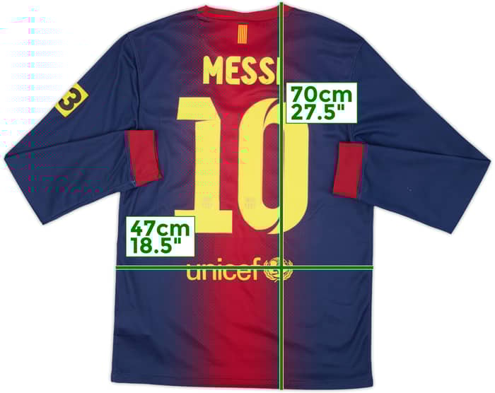 2012-13 Barcelona Home L/S Shirt Messi #10 - 8/10 - (S)