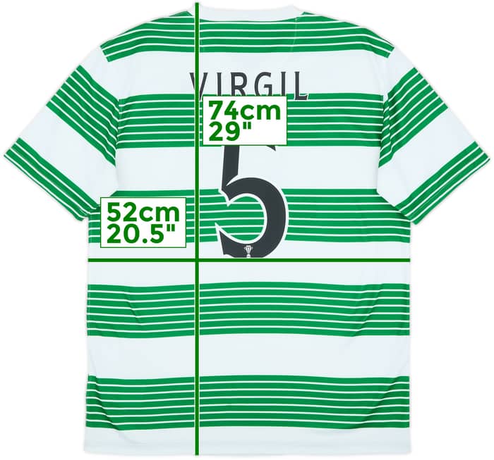 2013-15 Celtic Home Shirt Virgil #5 - 10/10 - (M)