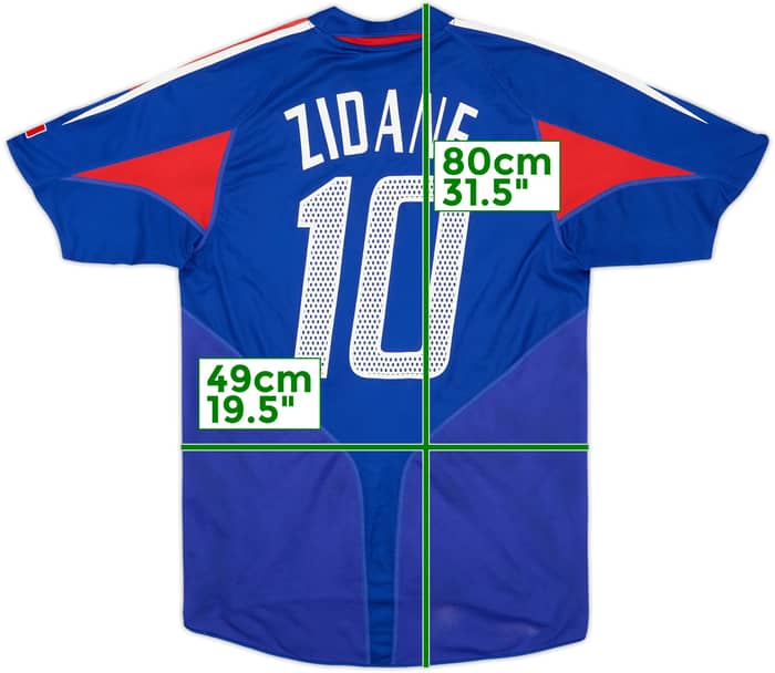 2002-04 France Home Shirt Zidane #10 - 9/10 - (S)