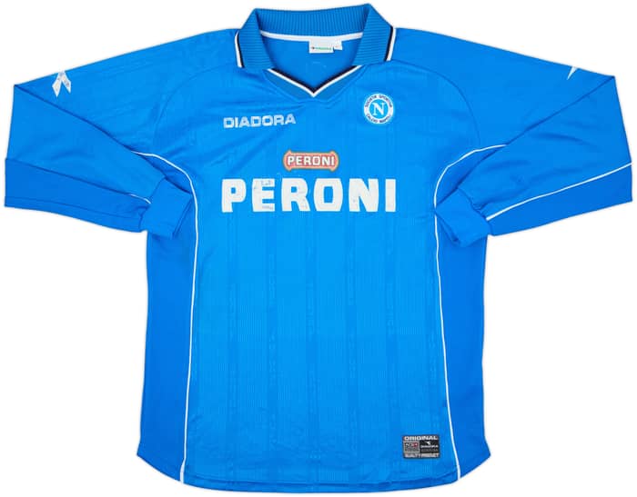 2000-01 Napoli Home L/S Shirt - 5/10 - (XL)