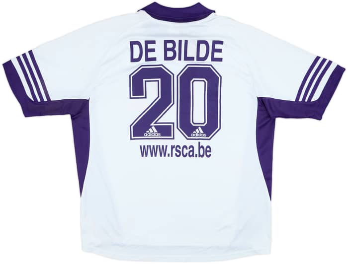 2001-02 Anderlecht Home Shirt De Bilde #20 - 8/10 - (XL)
