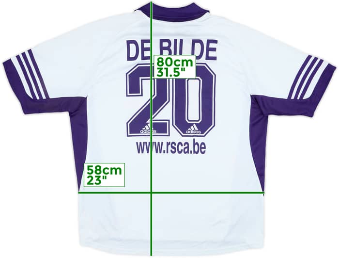 2001-02 Anderlecht Home Shirt De Bilde #20 - 8/10 - (XL)