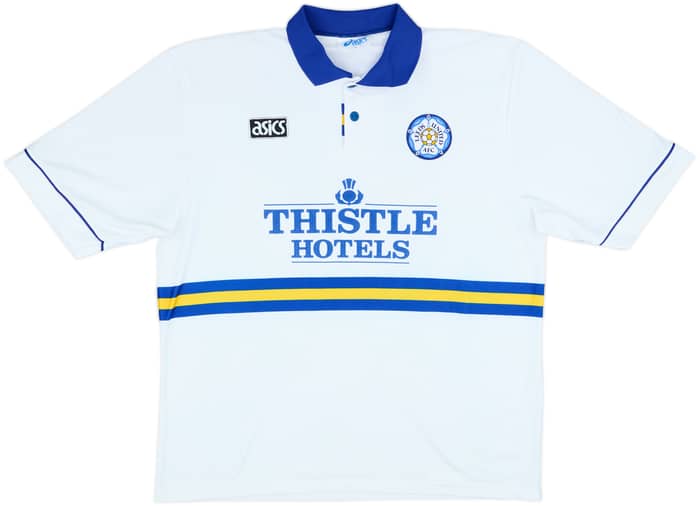 1993-95 Leeds United Home Shirt Yeboah #21 - 8/10 - (XL)