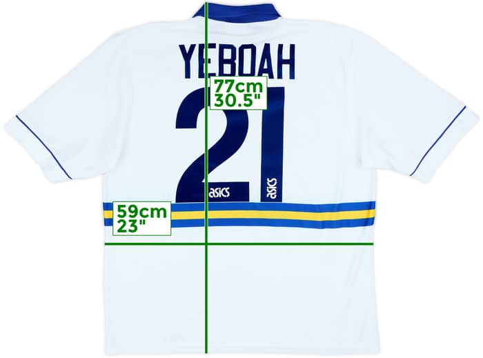 1993-95 Leeds United Home Shirt Yeboah #21 - 8/10 - (XL)