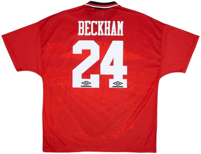 1994-96 Manchester United Home Shirt Beckham #24 - 10/10 - (XL)