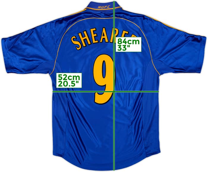 1998-99 Newcastle Away Shirt Shearer #9 - 8/10 - (L)