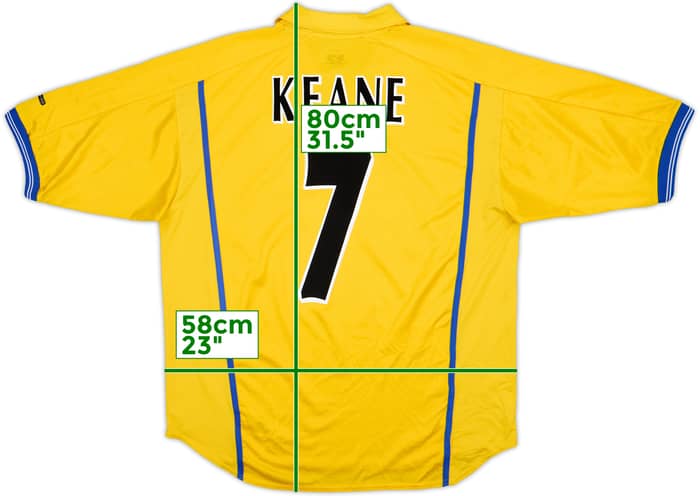 2000-02 Leeds United Away Shirt Keane #7 - 6/10 - (L)
