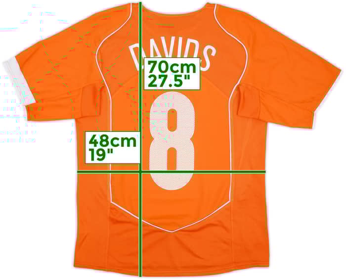 2004-06 Netherlands Home Shirt Davids #8 - 7/10 - (XL.Boys)