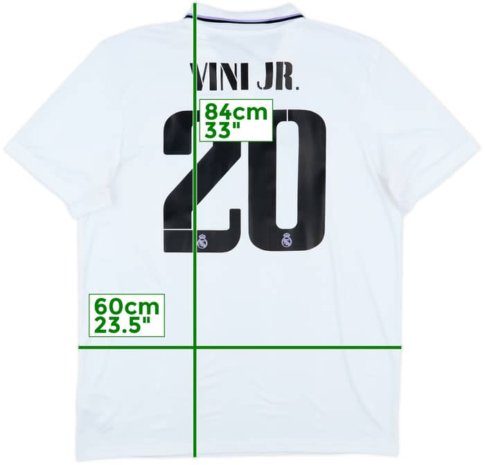 2022-23 Real Madrid Home Shirt ViniJr #20 - 8/10 - (XL)