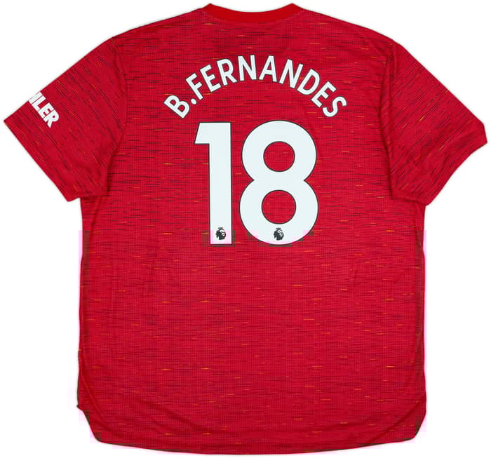 2020-21 Manchester United Authentic Home Shirt B.Fernandes #18 - 9/10 - (XXL)