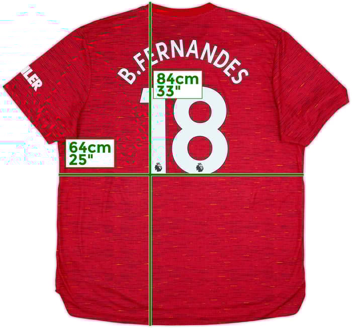 2020-21 Manchester United Authentic Home Shirt B.Fernandes #18 - 9/10 - (XXL)