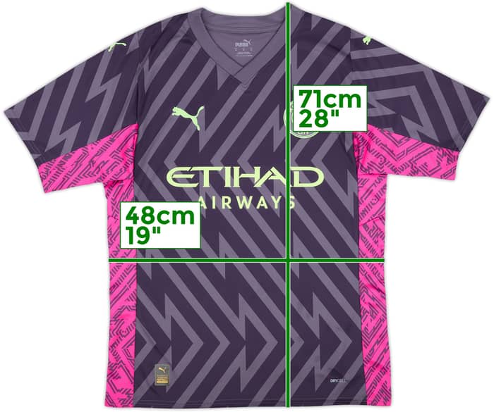 2023-24 Manchester City GK S/S Shirt - 7/10 - (M)