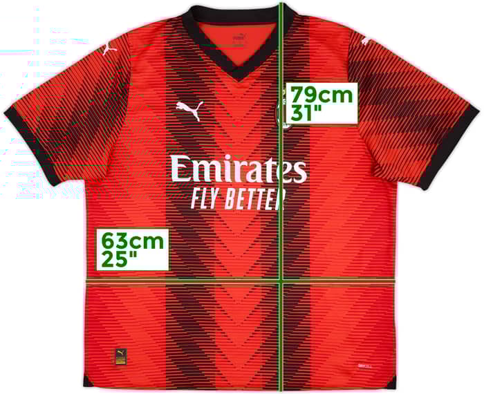 2023-24 AC Milan Home Shirt - 9/10 - (XXL)