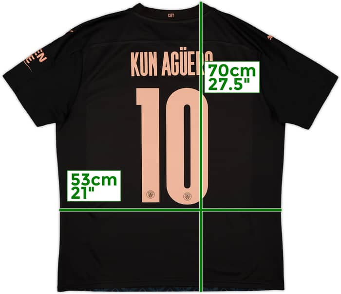 2020-21 Manchester City Away Shirt Kun Aguero #10 - 6/10 - (L)
