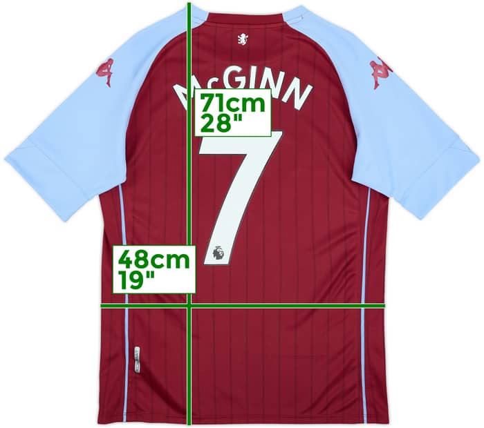 2020-21 Aston Villa Home Shirt McGinn #7 - 8/10 - (M)