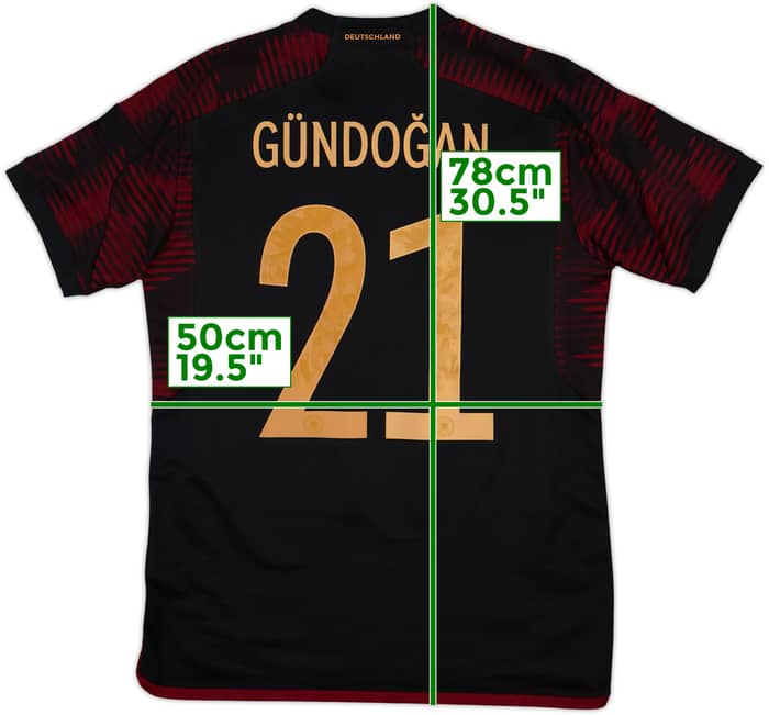 2022-23 Germany Away Shirt Gundogan #21 - 10/10 - (M)