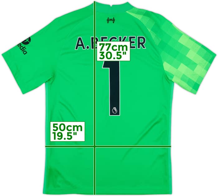 2021-22 Liverpool GK Shirt A.Becker #1 - 8/10 - (M)