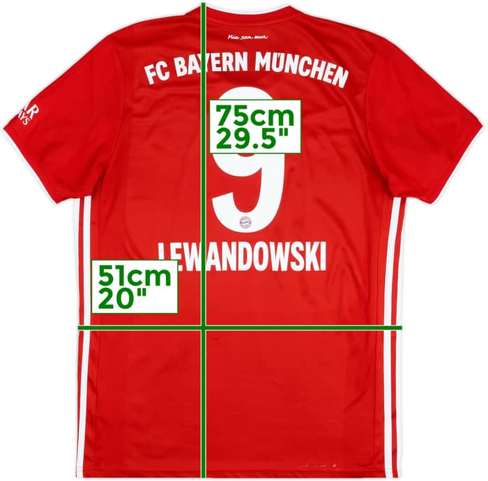 2020-21 Bayern Munich Home Shirt Lewandowski #9 - 9/10 - (L)