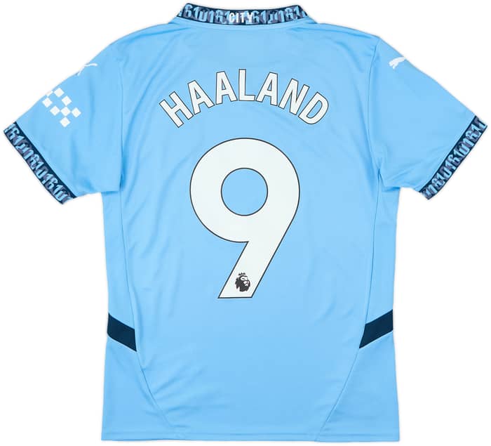 2024-25 Manchester City Home Shirt Haaland #9 - 8/10 - (S)