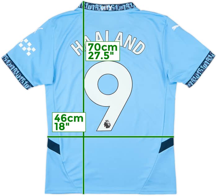 2024-25 Manchester City Home Shirt Haaland #9 - 8/10 - (S)