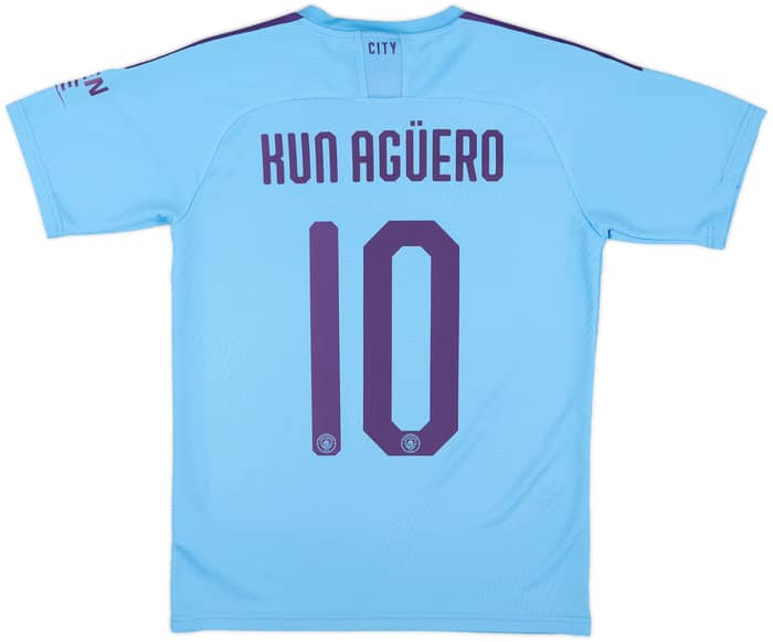 2019-20 Manchester City Home Shirt Kun Aguero #10 - 10/10 - (S)