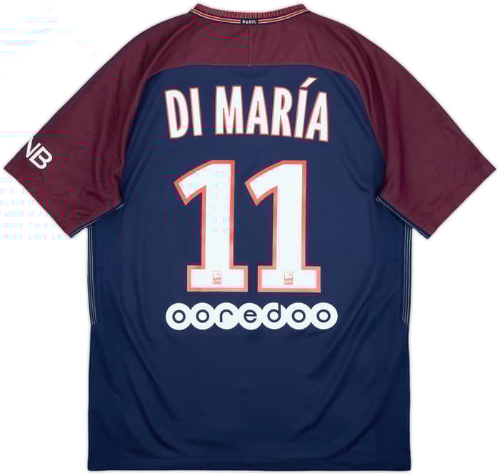 2017-18 Paris Saint-Germain Home Shirt Di Maria #11 - 7/10 - (M)