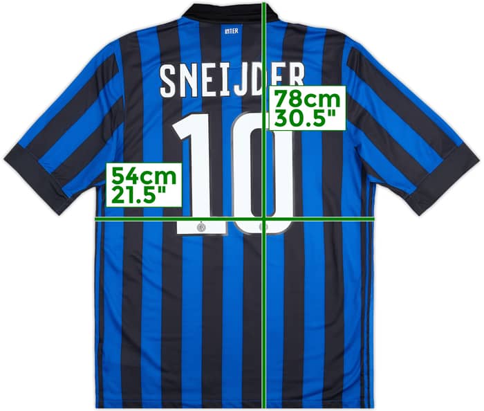 2011-12 Inter Milan Home Shirt Sneijder #10 - 8/10 - (L)