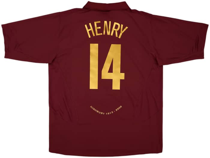 2005-06 Arsenal Home Shirt Henry #14 - 8/10 - (XXL)