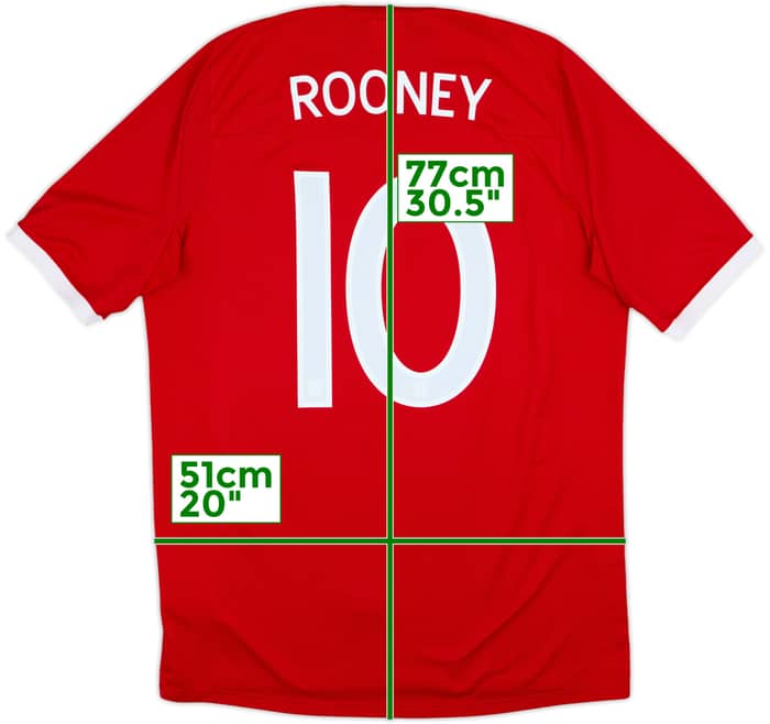 2010-11 England Away Shirt Rooney #10 - 8/10 - (L)