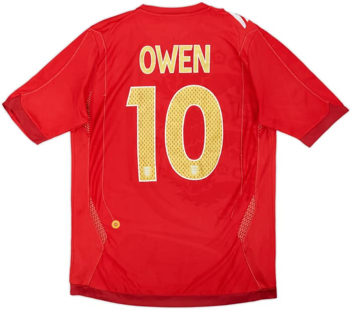 Camiseta de visitante de Inglaterra 2006-08 Owen #10 - 6/10 - (S)