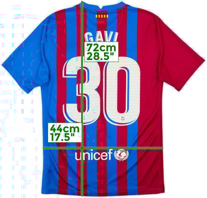 2021-22 Barcelona Home Shirt Gavi #30 - 10/10 - (S)