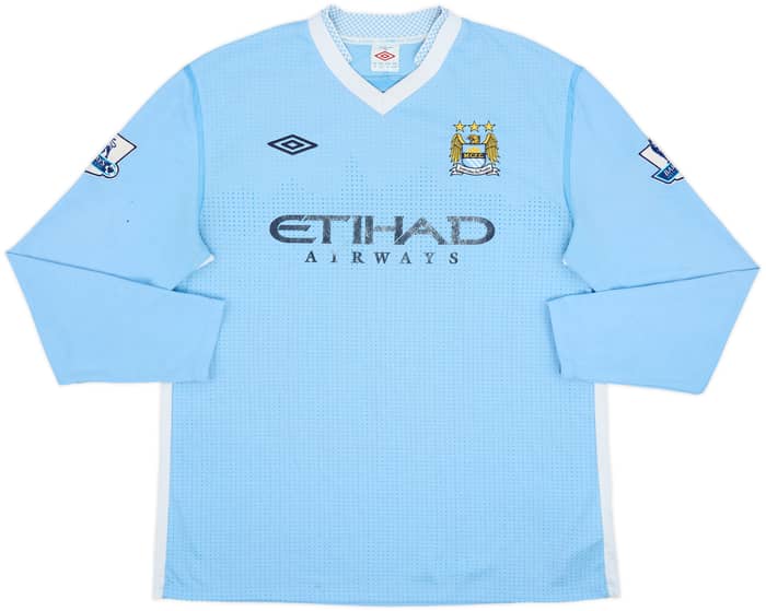 2011-12 Manchester City Home L/S Shirt Kun Aguero #16 - 5/10 - (XL)