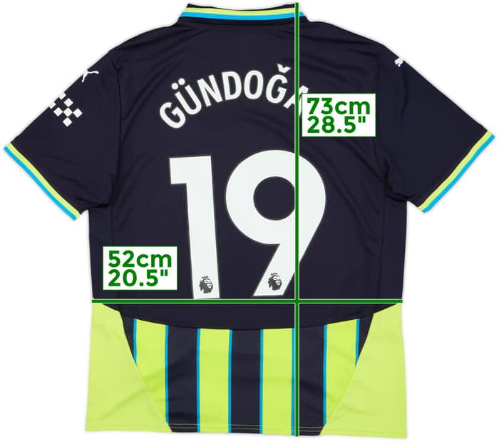 2024-25 Manchester City Away Shirt Gundogan #19 - 8/10 - (L)