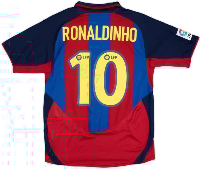2003-04 Barcelona Home Shirt Ronaldinho #10 - 10/10 - (S)