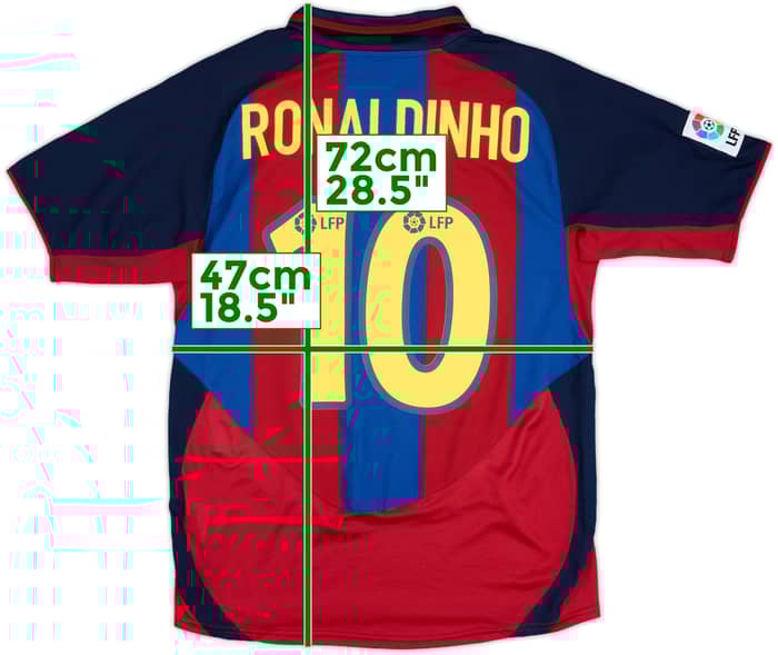 2003-04 Barcelona Home Shirt Ronaldinho #10 - 10/10 - (S)