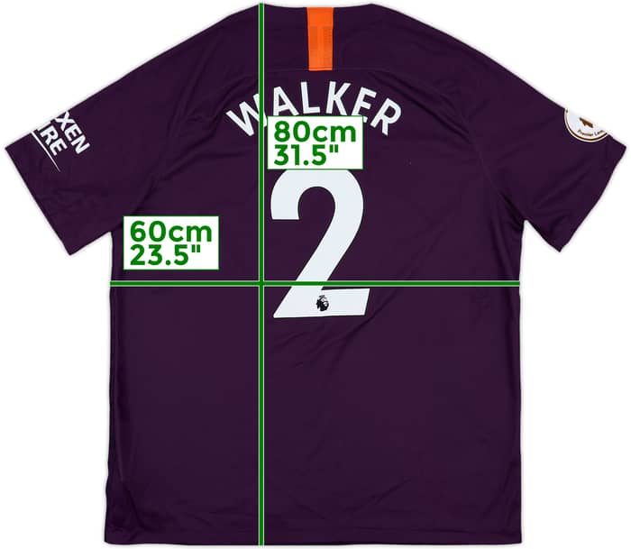 2018-19 Manchester City Third Shirt Walker #2 - 8/10 - (XL)