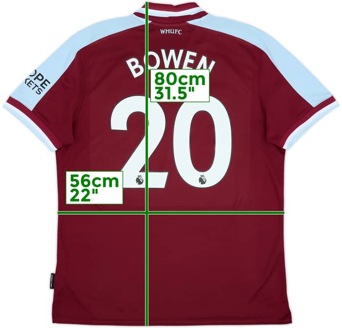 2021-22 West Ham Home Shirt Bowen #20 - 8/10 - (XL)