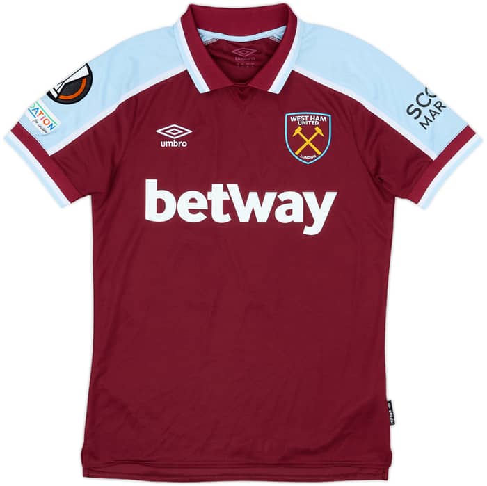 2021-22 West Ham Home Shirt Rice #41 - 9/10 - (S)