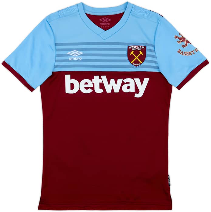 2019-20 West Ham Home Shirt Noble #16 - 8/10 - (S)