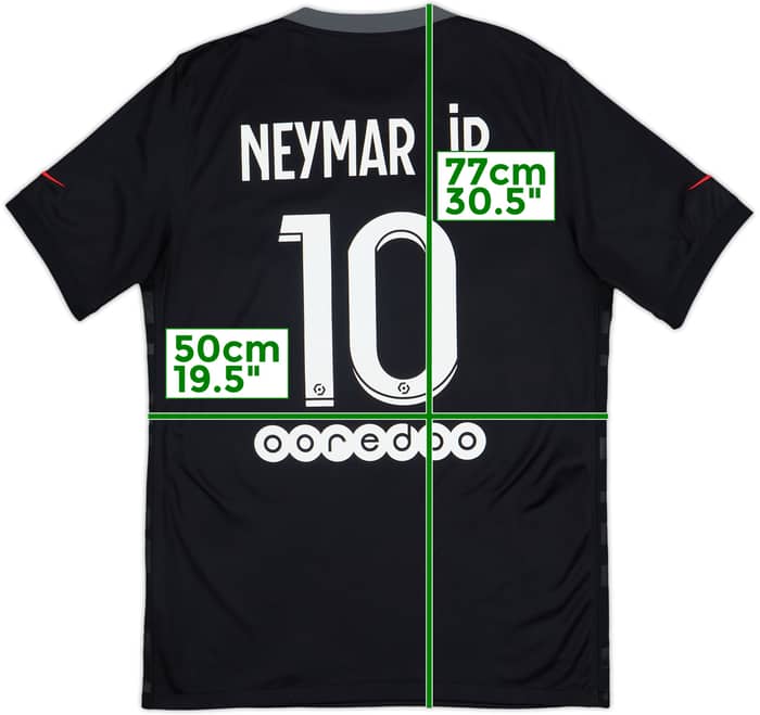 2021-22 Paris Saint-Germain Third Shirt Neymar Jr #10 - 10/10 - (M)