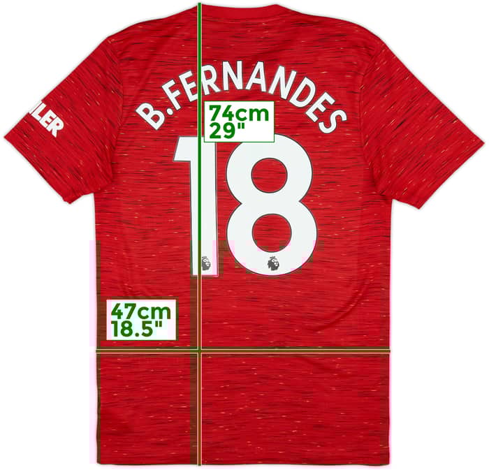 2020-21 Manchester United Home Shirt B.Fernandes #18 - 7/10 - (M)