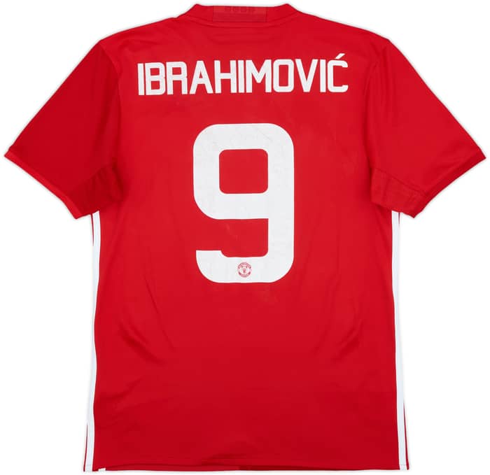 2016-17 Manchester United Home Shirt Ibrahimovic #9 - 6/10 - (S)
