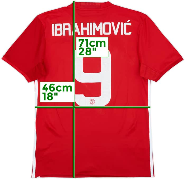 2016-17 Manchester United Home Shirt Ibrahimovic #9 - 6/10 - (S)