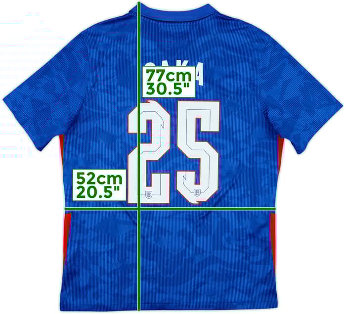 2020-21 England Away Shirt Saka #25 - 8/10 - (L)