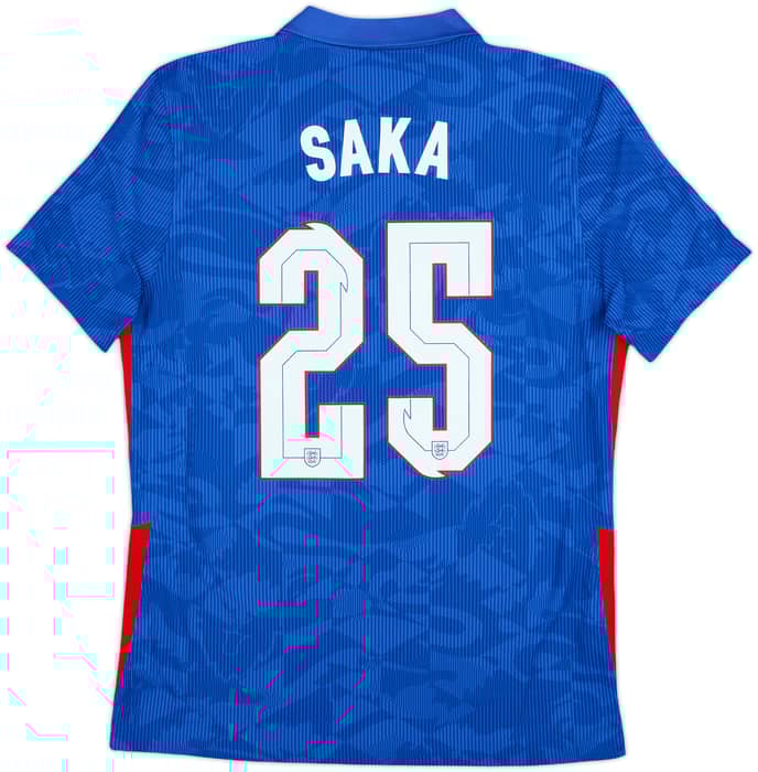 2020-21 England Authentic Away Shirt Saka #25 - 10/10 - (M)