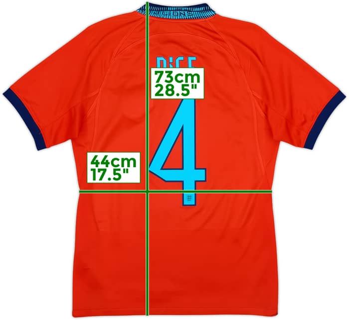 2022-23 England Away Shirt Rice #4 - 7/10 - (S)