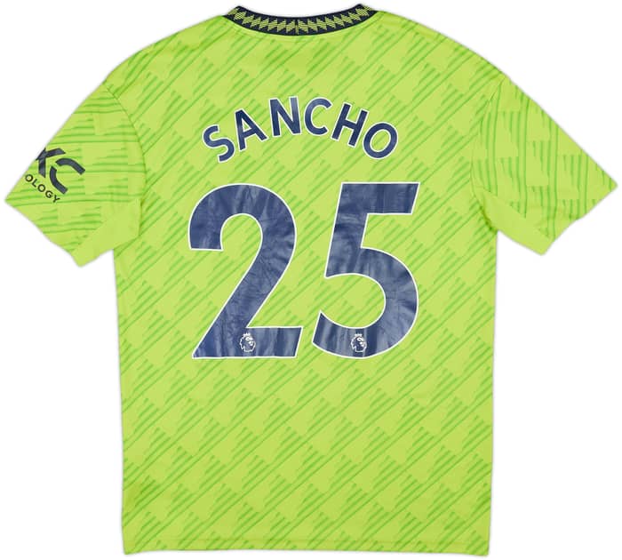 2022-23 Manchester United Third Shirt Sancho #25 - 5/10 - (XL.Boys)