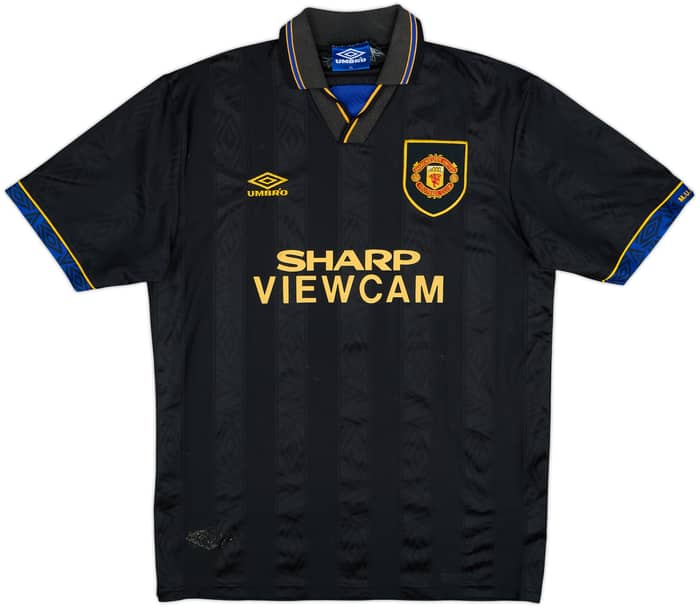 1993-95 Manchester United Away Shirt Cantona #7 - 8/10 - (XL)