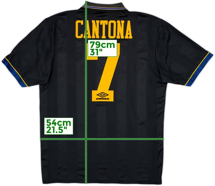 1993-95 Manchester United Away Shirt Cantona #7 - 8/10 - (XL)