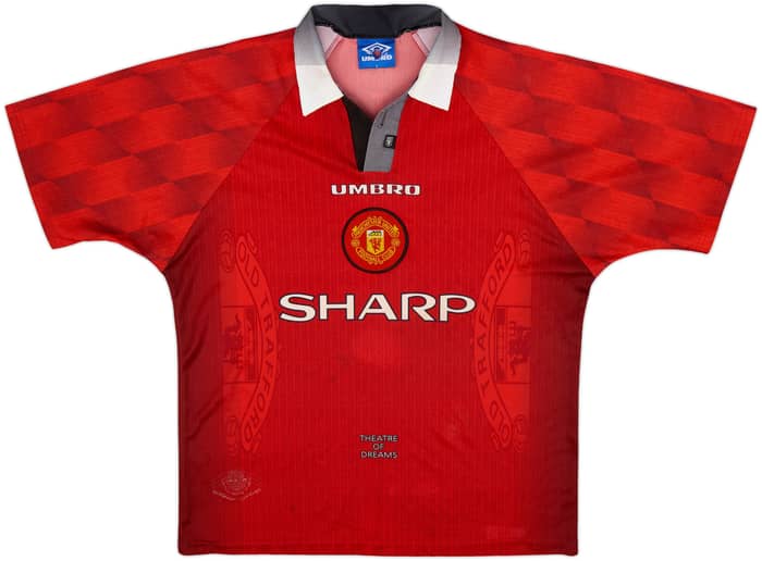 1996-98 Manchester United Home Shirt Cantona #7 - 7/10 - (L)